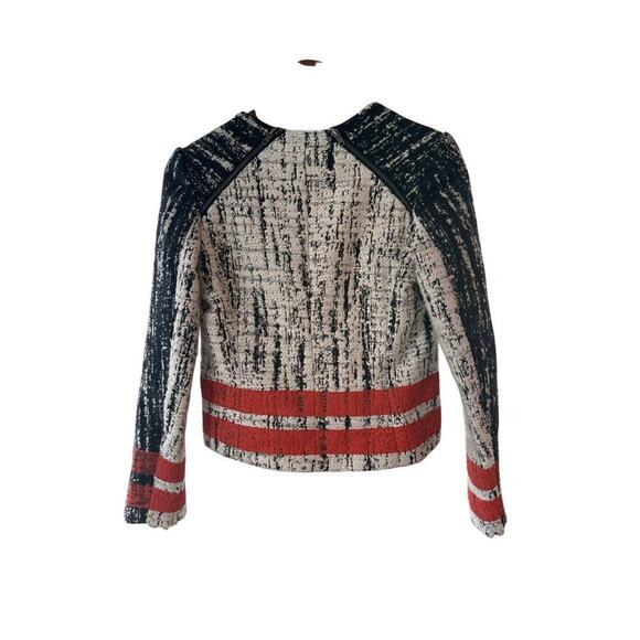 Parker Boucle Tweed Zipper Detail Designer Jacket Blazer Size XS $275 retail - Picture 5 of 8